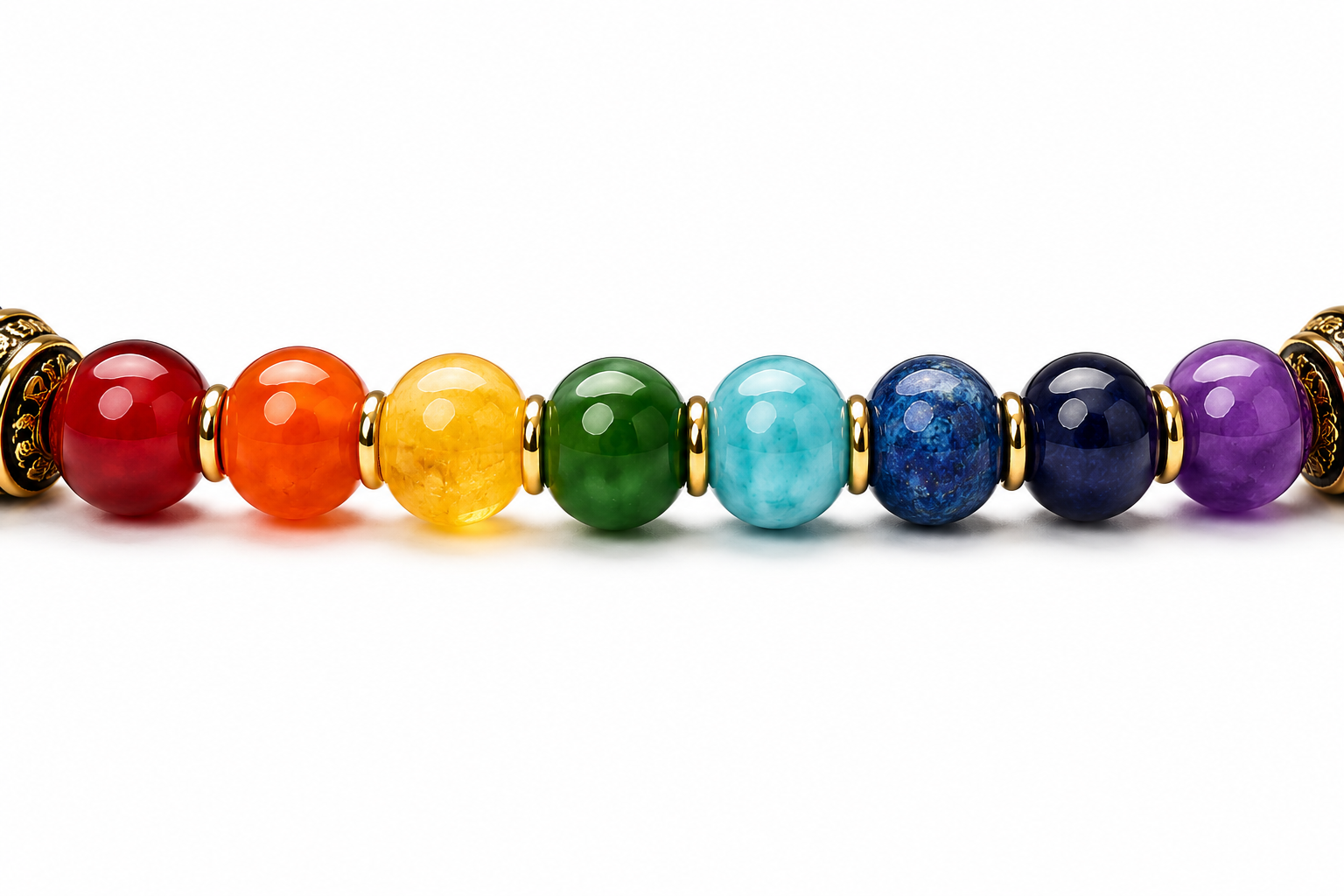 Seven Chakra & Lava Stone Bracelet | The Balance Collection — INDIELIXIRS®