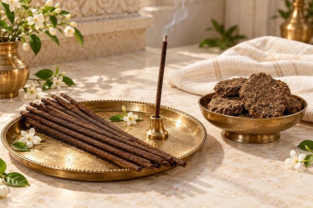 Dhoop & Cow Dung Cakes — INDIELIXIRS ritual collection