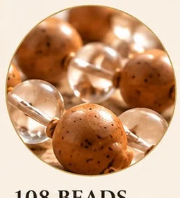108 alternating Chandan and Crystal beads